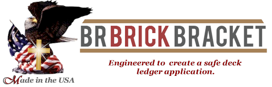 Bracket to attach deck to brick or stone